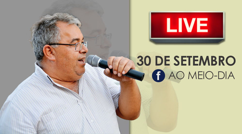 Servidores | Presidente Adalberto Félix fará uma live no Facebook na segunda, dia 30, ao meio-dia!