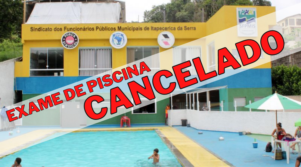 FASE VERMELHA | Exame de piscina é CANCELADO novamente devido decreto